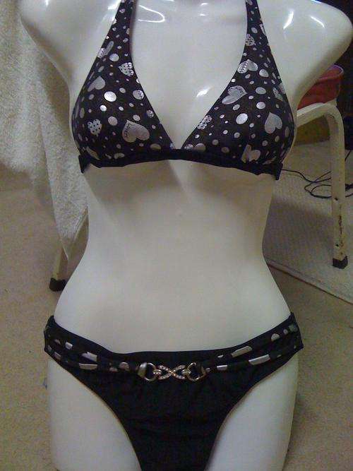 ladies fashion swimwear bra padded  foiled print ,  fit for size 32--34