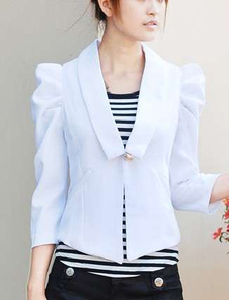Ladies  crop jacket  smart  -White  -    fit for size 30---32-