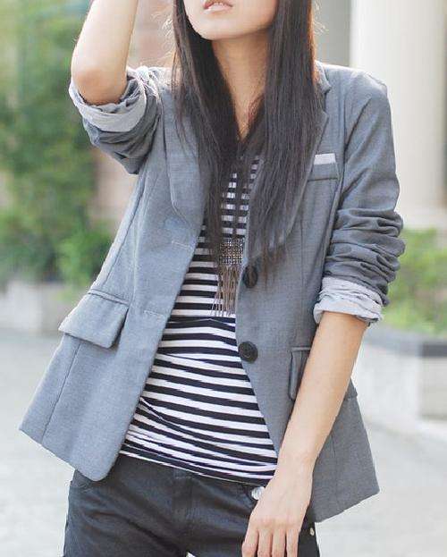 Ladies  blazer  grey   -smart sharp  - fit for size 32--34 -