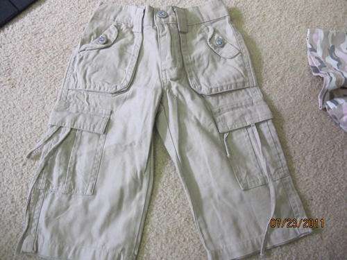 Pre-girls size 4--5 years twill khaki crop
