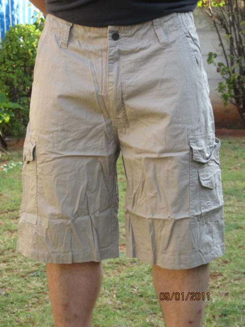 Men's authenic wash 100% cotton  twill  cargo pocket short Khaki  size 34   - Crazy price R85