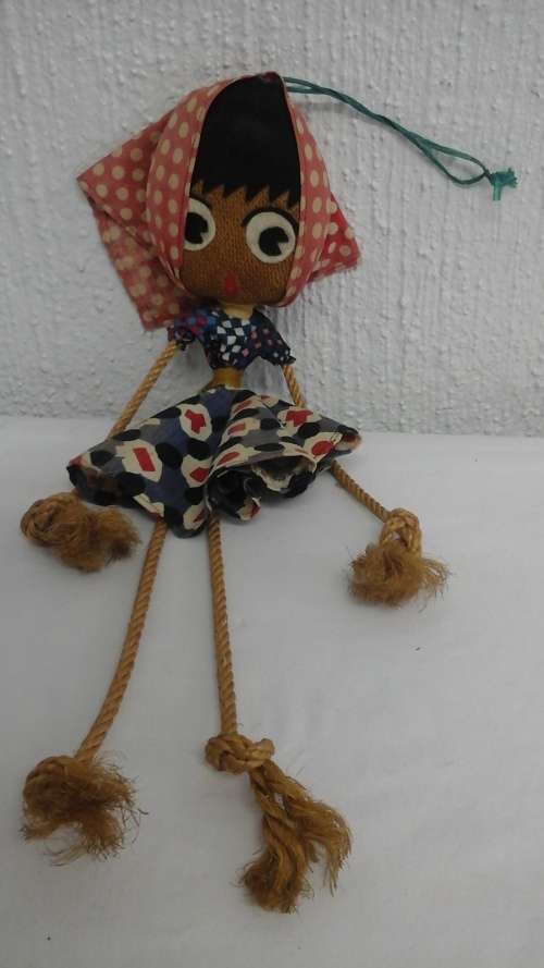 RAG DOLL WITH A DIFFERENCE. MADE FROM HESSIAN AND STRING. ADORABLE