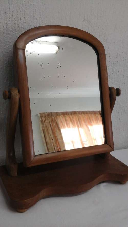 MAGNIFICENT VINTAGE ART DECO STYLE IMBUIA DRESSING TABLE MIRROR. SIMPLY GORGEOUS PIECE!