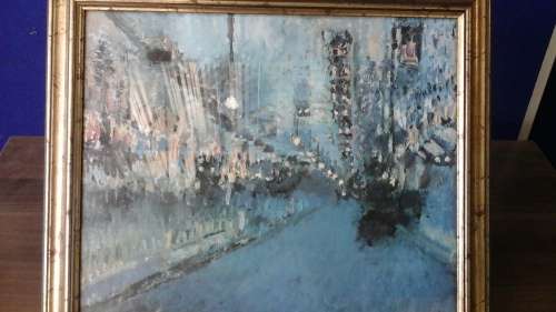 FANTASTIC VINTAGE ABSTRACT PRINT. BEAUTIFUL AND COLLECTIBLE PIECE!