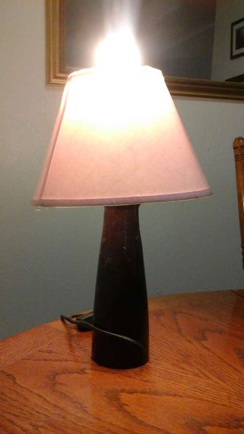 ABSOLUTELY STUNNING WOODEN LAMP.  FABULOUS AND USEFUL PIECE!