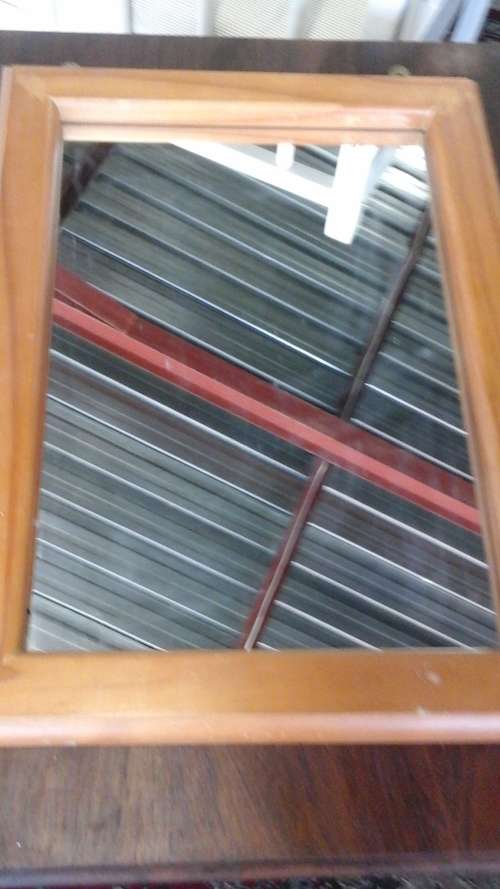 MAGNIFICENT FRAMED WALL HANGING MIRROR. PHENOMENAL & USEFUL PIECE!