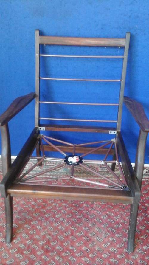 MAGNIFICENT LUBIS SPRINGEEZEE SPRINGING KIAAT ARM CHAIR. NO CUSHIONS. FABULOUS!