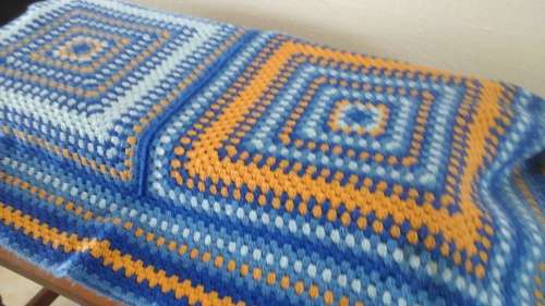 SIMPLY INCREDIBLE AND COZY VINTAGE CROCHETED GRANNY BLANKET. WILL KEEP YOU WARM, COZY & COMFORTABLE!