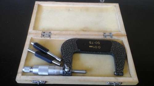OUTSIDE MICROMETRE  50 - 75 MM   0.01 MM. NO MARKINGS IN ITS ORIGINAL BOX