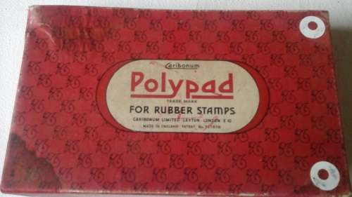 INCREDIBLE VINTAGE CARIBONUM POLY PAD FRO RUBBER STAMPS. MADE IN ENGLAND. AWESOME!