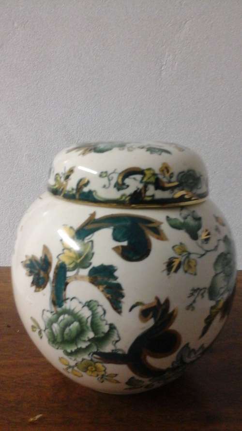 EXQUISITE VINTAGE MASONS GINGER JAR. MADE IN ENGLAND FOR CHARTREUSE. MAGNIFICENTLY BEAUTIFUL!