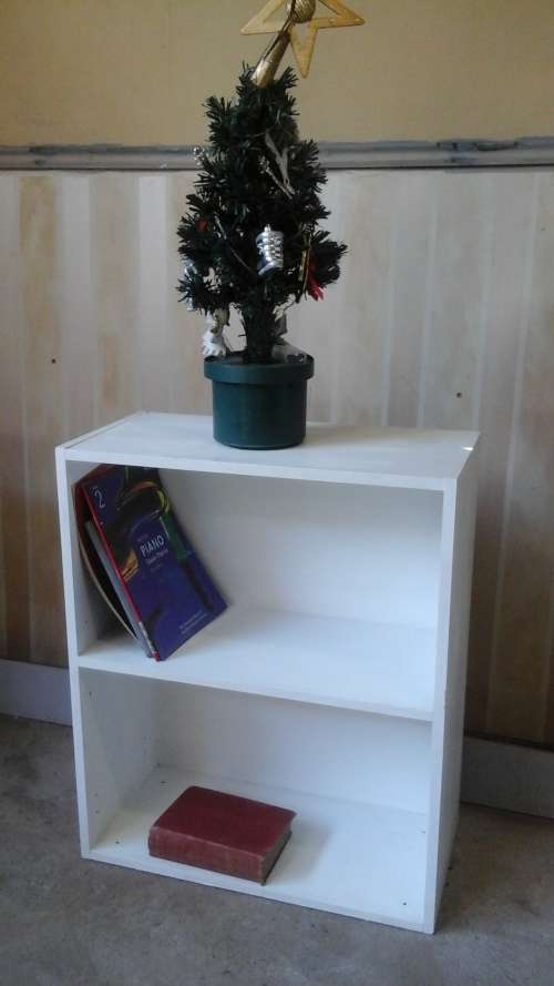 AN IMMACULATE WHITE BOOKSHELF. PERFECT FOR A SMALL COMPACT AREA. BLEND WITH ANY COLOUR SCHEME