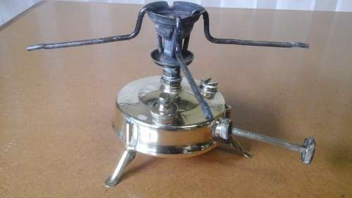 TERRIFIC VINTAGE BRASS PRIMUS NO 96 STOVE. MADE IN SWEDEN. INCREDIBLE PIECE!