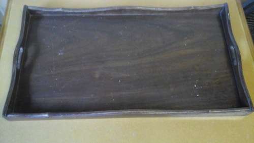 STUNNING VINTAGE WOODEN SERVING TRAY.  BEAUTIFUL, USEFUL OR COLLECTIBLE PIECE!