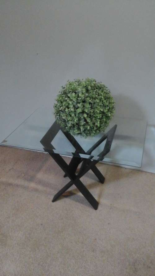 FANTASTICALLY STUNNING WOOD AND GLASS MAGAZINE RACK AND OCCASIONAL TABLE. ABSOLUTELY GORGEOUS PIECE!