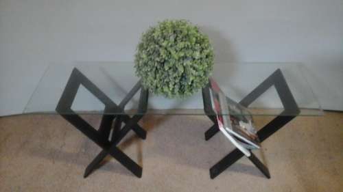 FANTASTICALLY STUNNING WOOD AND GLASS MAGAZINE RACK AND COFFEE TABLE. GORGEOUS!