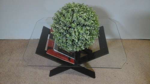 FANTASTICALLY STUNNING WOOD AND GLASS MAGAZINE RACK AND COFFEE TABLE. GORGEOUS!