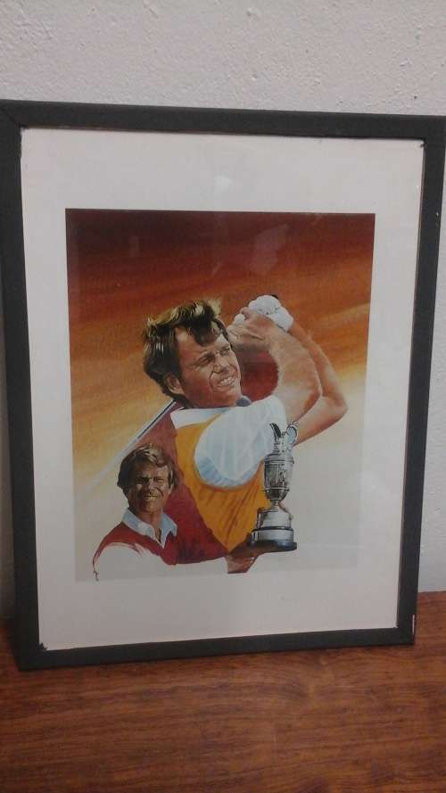 TERRIFIC CHALK PAINTED FRAME WITH A PHOTOGRAPH AND BIO OF TOM WEISKOPE. FANTASTIC!