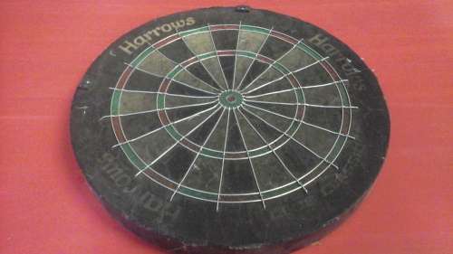 PERFECT ENTERTAINMENT FOR THE BAR OR THE PATIO.A MAGNIFICENT DART BOARD YOU JUST HAVE TO HANG IT