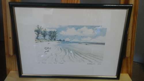 AN OUSTANDING TRANQUIL PRINT OF LA PASSE COCO, BUD ISLAND BY POSSIBLY MCCHARTRUS DATED 1987