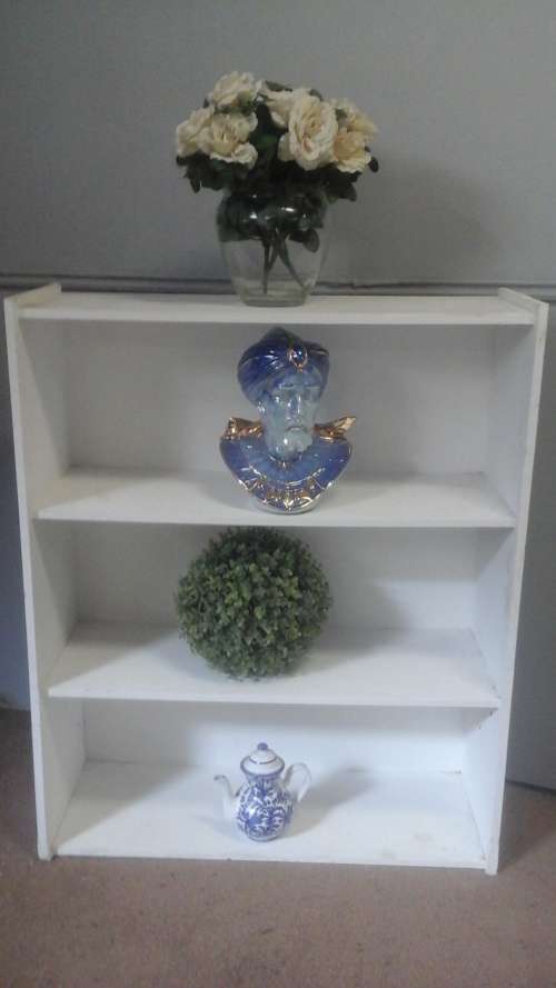 MAGNIFICENT WOODEN BOOK SHELF. TERRIFIC AND FUNCTIONAL PIECE!