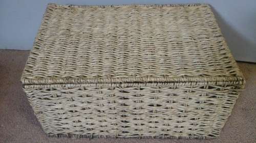 AMAZING VINTAGE CANE AND RATTAN STORAGE BOX/ BASKET. HANDY AND AWESOME PIECE!