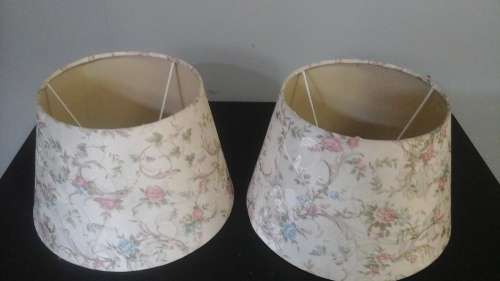 TWO STUNNING VINTAGE LAMP SHADES. SIMPLY GORGEOUS!