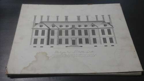 TERRIFIC VINTAGE ARCHITECTURAL PRINT - THE BURLINGTON HOUSE IN PICKADILY LONDON. STUNNING!