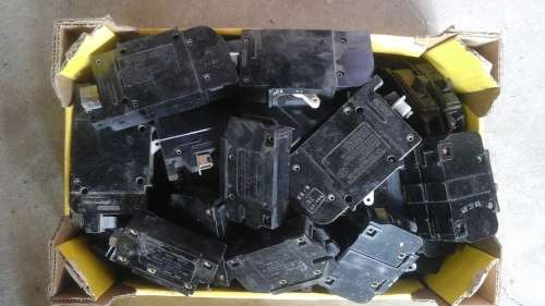 A COLLECTION OF ELECTRICAL SWITCHES. SOME NEW SOME OLD