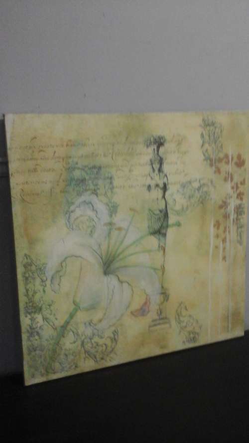 FANTASTIC FLORAL PRINT ON CANVAS. SIMPLY STUNNING PIECE!