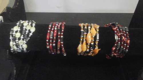 FOUR BEAUTIFUL BEADED MAGNETIC NECKLACES/ BRACELETS. REALLY MAGNIFICENT SET!