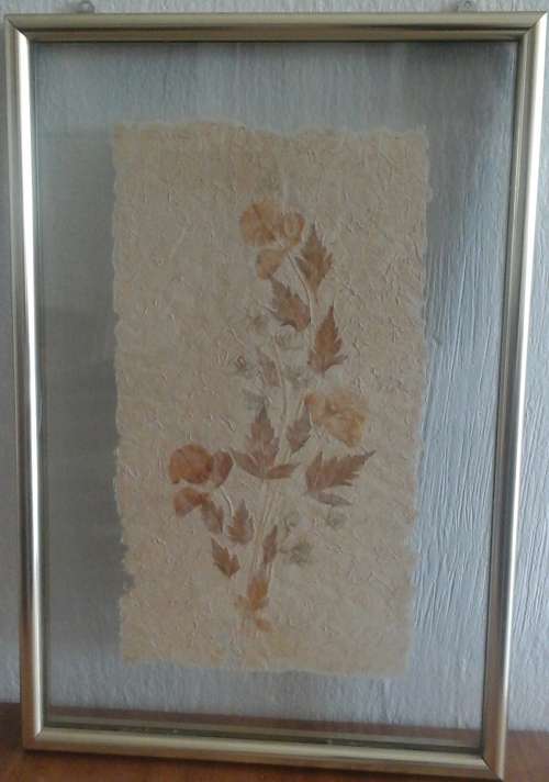 SIMPLY STUNNING FRAMED PAPYRUS OF LEAVES.BEAUTIFUL DECORATIVE AND COLLECTIBLE PIECE!
