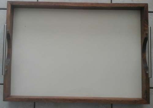 INCREDIBLE WOODEN SERVING TRAY.  GORGEOUS AND USEFUL PIECE!