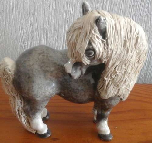 INCREDIBLE VINTAGE CHEVAL CERAMIC POT BELLIED PONY. MAGNIFICENT  PIECE!