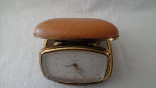 MAGNIFICENT EUROPA TRAVEL CLOCK IN CASE.  FULLY SERVICED AND GOOD WORKING ORDER