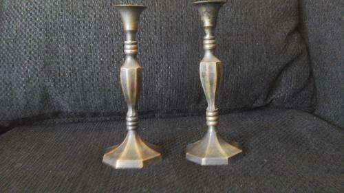 TWO ABSOLUTELY EXQUISITE VINTAGE BRASS CANDLE HOLDERS. GORGEOUS!