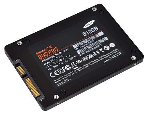 Samsung SSD 840 Pro 512GB Solid State Drive (SSD), As New (pulled from new reconfigured machine)