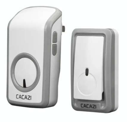 CACAZI Wireless Doorbell AC 110-220V Ultra Long Distance 350M Remote Door Bell 48 Chimes 6 Volume