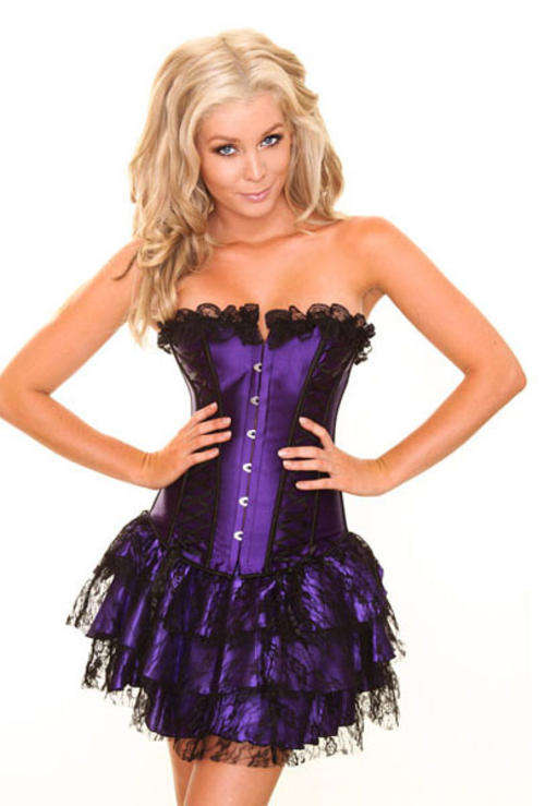 STUNNING PURPLE CORSET & SKIRT SET
