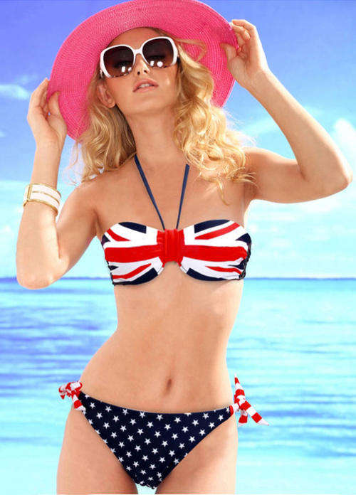 BEAUTIFUL BRITISH FLAG BIKINI