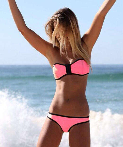 ZESTY ZIP TOP NEOPRENE BIKINI