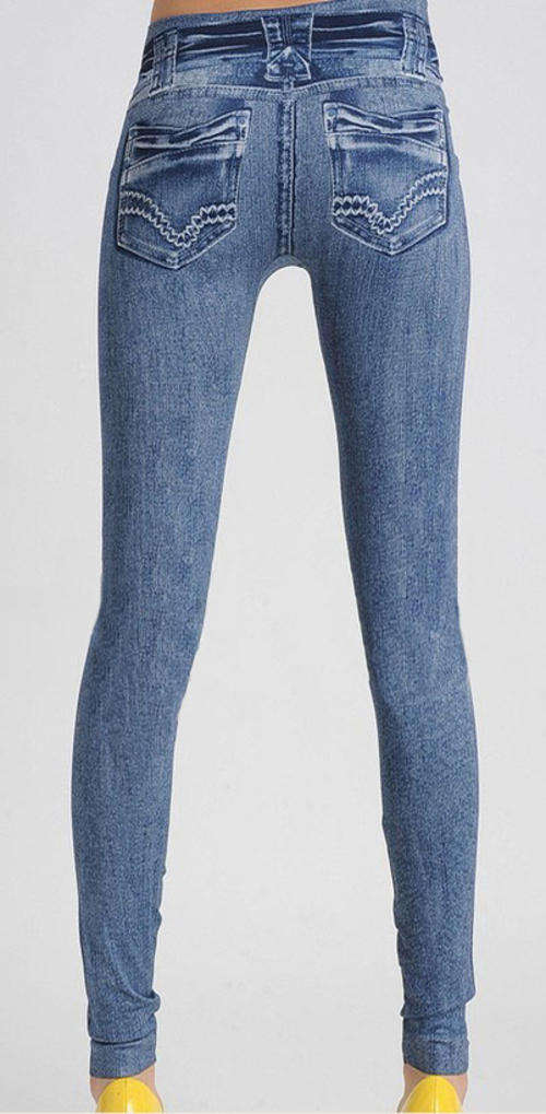 BEAUTIFUL BLUE DENIM LOOK LEGGINGS