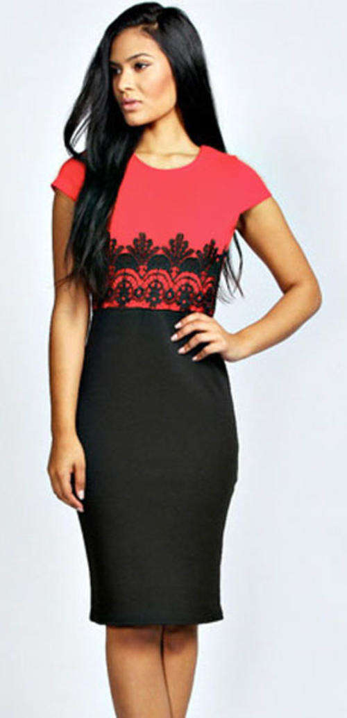 SENSATIONAL BLACK & RED DRESS