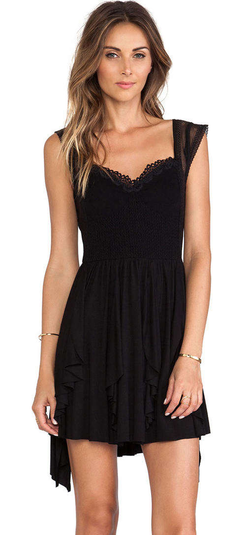 SEXY BLACK SKATER DRESS