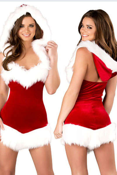 SEXY SANTA DRESS WITH MATCHING HAT