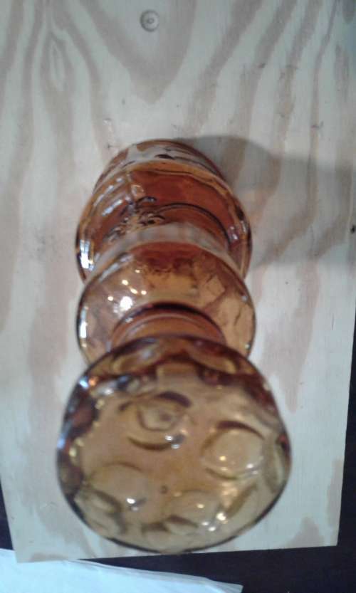 60s/70s Amber glass decanter