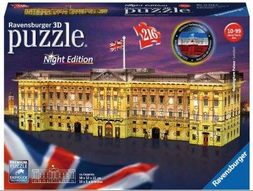 Ravensburger Buildings - Buckingham Palace Night Edition 3D Puzzle (216 Piece)