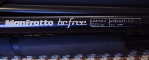 Manfrotto BeFree compact traveling tripod, excellent condition, photos show exact item on sale