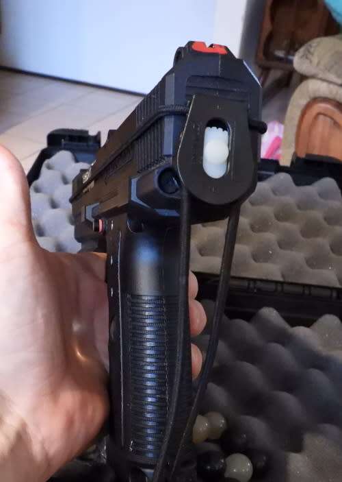 Tippmann TipX paintball marker, photos show exact item on sale. been in storage, not used much.