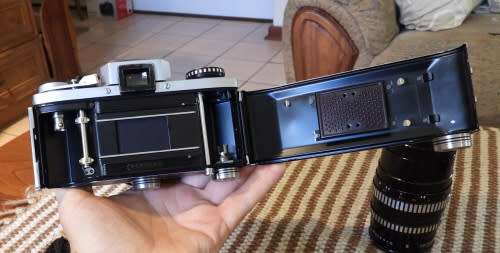 Elbaflex film camera with 200mm zoom, photos show exact item on sale